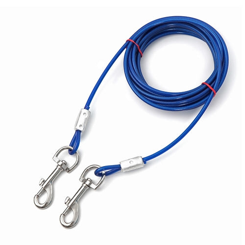 1PC Durable Dog Leash Steel Wire Double End Leash