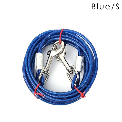 1PC Durable Dog Leash Steel Wire Double End Leash