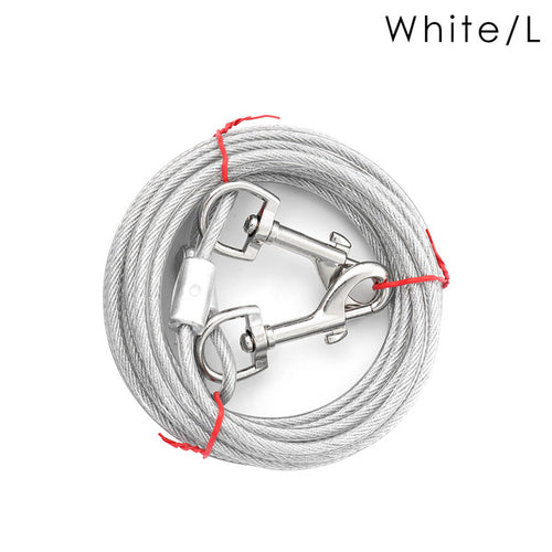 1PC Durable Dog Leash Steel Wire Double End Leash