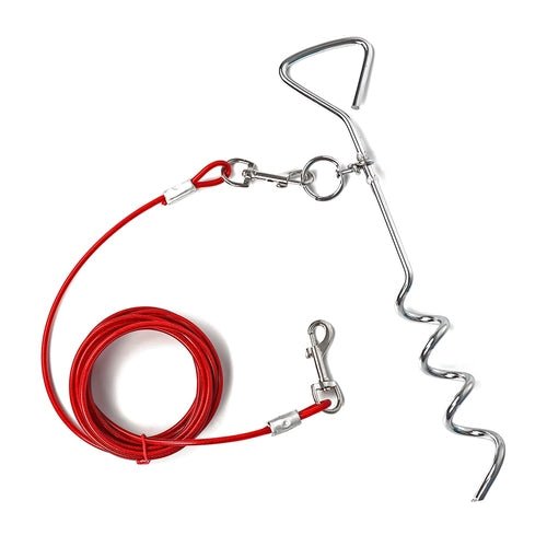 1PC Durable Dog Leash Steel Wire Double End Leash