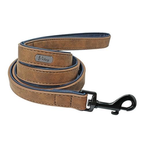 Dog Leash Harness Leather Lead Pet Dog Puppy