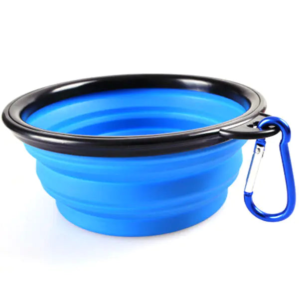 Portable Folding Dual Water and Food Cup for Pets